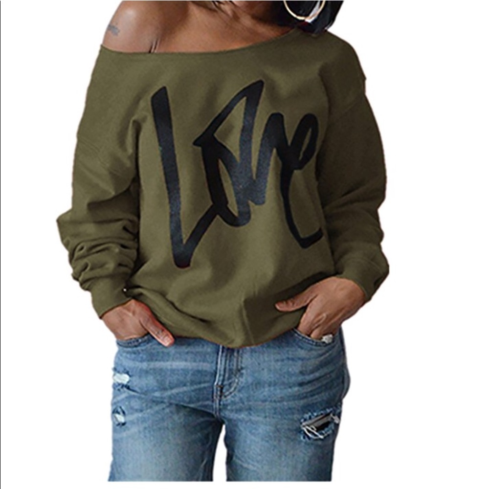 Beautiful women love sweat shirt letters print - Picture 3 of 8